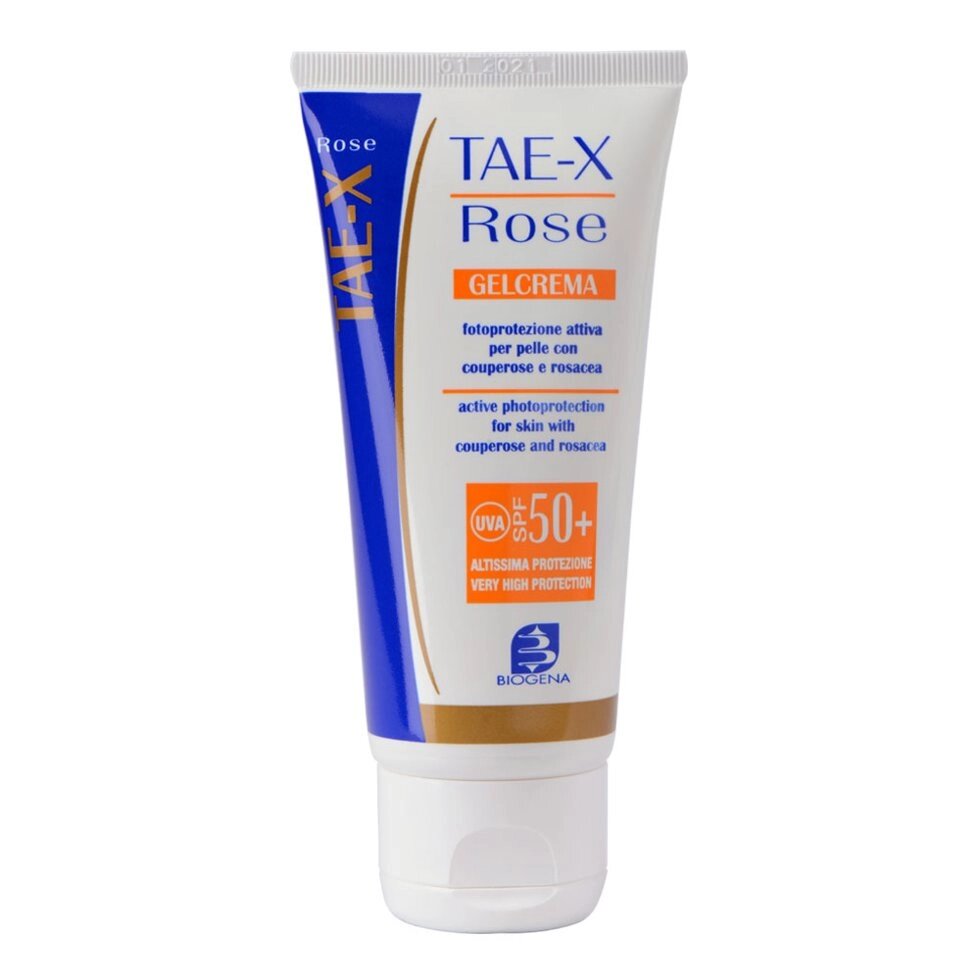 Сонцезахисний крем для гіперчутливої шкіри Biogena TAE-X ROSE GEL-CREAM SPF 50+SPF80 - доставка