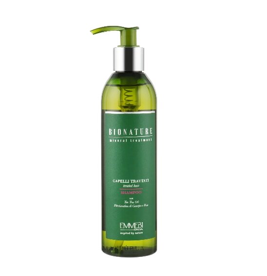 Шампунь для пошкодженого волосся з маслом чайного дерева Emmebi Italia BioNatural Mineral Treatment Treated Hair Shampoo від компанії ПРОФІКО - фото 1