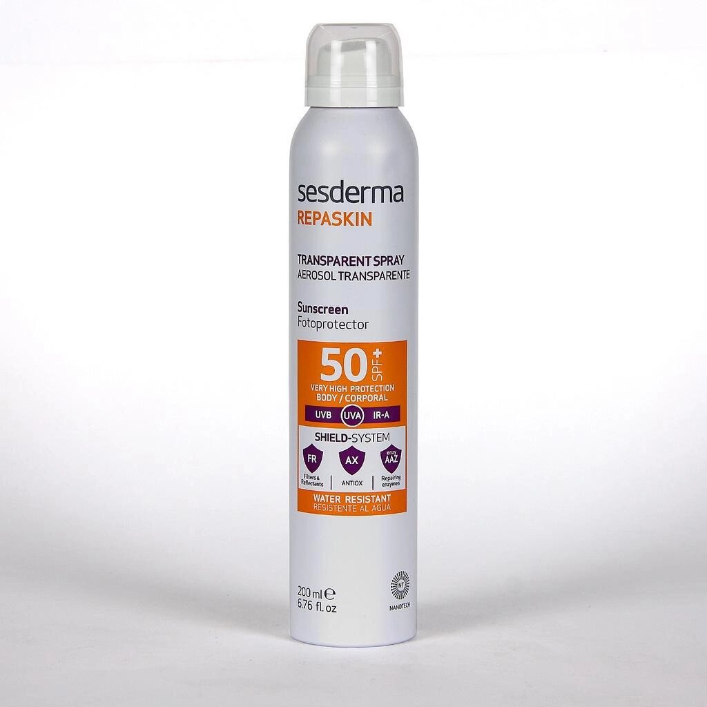 Сонцезахисний прозорий спрей для тіла SPF50+ Sesderma Repaskin Transparent Spray від компанії ПРОФІКО - фото 1