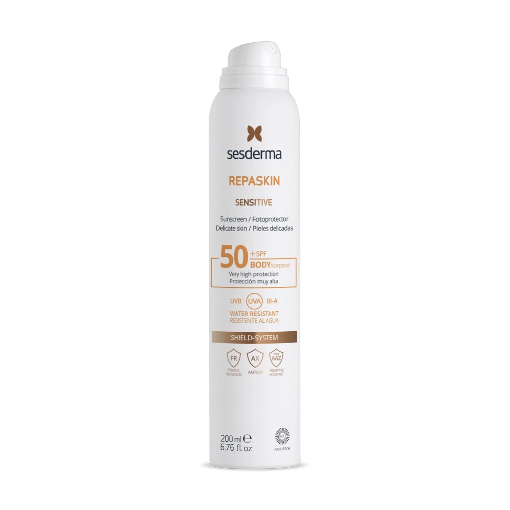 Сонцезахисний спрей для чутливої шкіри Sesderma Repaskin Fotoprotector Sensitive Spray SPF50 від компанії ПРОФІКО - фото 1