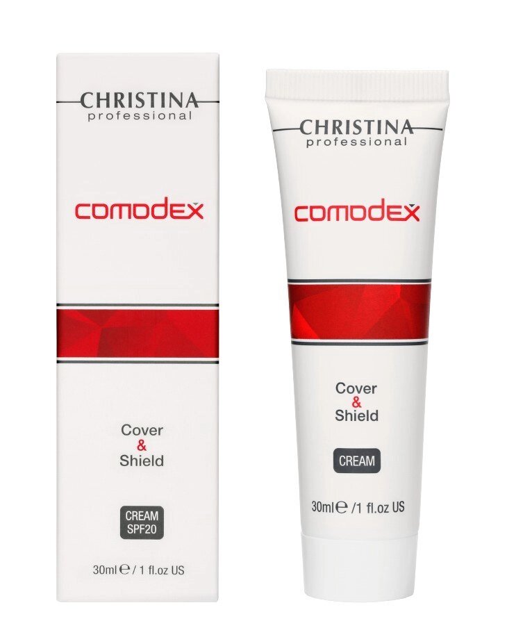 Сонцезахисний зволожуючий крем з тоном Christina Comodex Cover & Shield Cream SPF 20 від компанії ПРОФІКО - фото 1