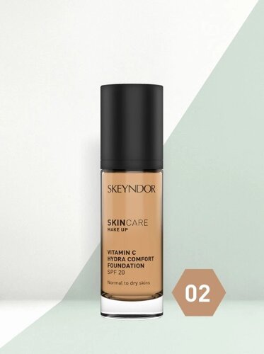 Зволожуюча основа з вітаміном С тон 02 Skeyndor Skincare Make Up Vitamin C Hydra Comfort Foundation