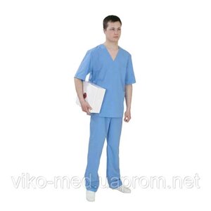Костюм медичний з коротким рукавом (сорочка та брюки), розмір 46-48(М, СМС-35г/м2), стерильн., ТК