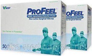 Рукавички хірургічні стерильні, без пудри PROFEEL Synthetic р. 8,0