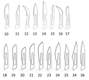 Лезо до скальпелю стерильне, Surgiwelomed № 10-25 в Києві от компании ТОВ «Вико-Мед»