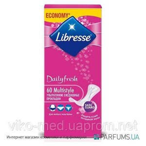 Щоденні гігієнічні прокладки Libresse Daily Fresh Multistyle, 60шт