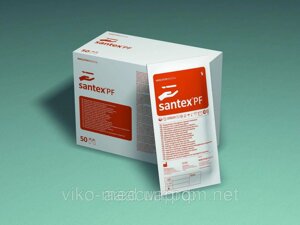 Рукавички Santex PF р. 8,5, хірургічні латексні неопудрені,  Сантекс * в Києві от компании ТОВ «Вико-Мед»