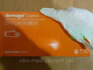 Рукавички оглядові нестер. неопудр, DERMAGEL COATED, розм. S  (уп. 50 пар) в Києві от компании ТОВ «Вико-Мед»