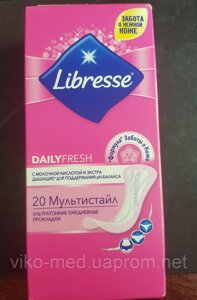 Щоденні гігієнічні прокладки Libresse Daily Fresh Multistyle, 20шт