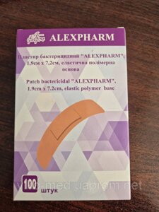 Пластир бактерицидний 7,2х1,9 на еластичній основі, №100 Алекс * в Києві от компании ТОВ «Вико-Мед»
