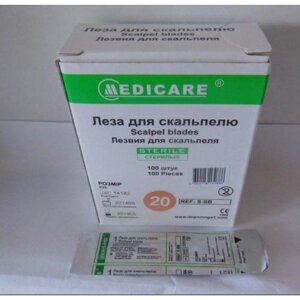 Леза для скальпеля одноразові MEDICARE р. 12 № 100 * в Києві от компании ТОВ «Вико-Мед»