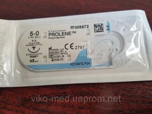 Пролін (PROLENE) 5/0 ріжуча голка 16 мм, нитка 45 см, 3/8, * в Києві от компании ТОВ «Вико-Мед»