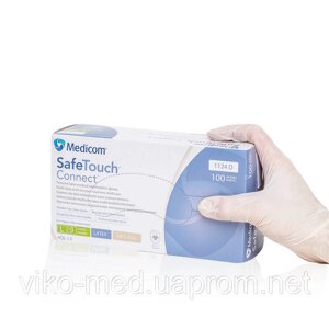 Рукавички оглядові нестер. неопудр, SAFETOUCH, розм. L (6.4 р) (уп. 50 пар)