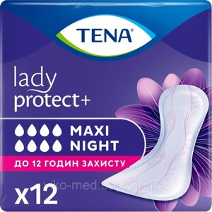 Прокладки урологічні Tena Lady Maxi Night 8 крапель 12 шт. (Тена Максі Найт)