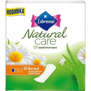 Щоденні прокладки Libresse Natural Care Pantyliners Normal 40 шт