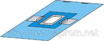 Покриття операційне офтальм. 120х80 см з адгезивн. отвор.,d 7 см і прийм. мішк. (лам. спанл.-70 г/м2) № 7 від компанії ТОВ «Віко-Мед» - фото 1