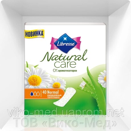 Прокладки щоденні гігієнічні Libress Natural Care Normal, 40 шт від компанії ТОВ «Віко-Мед» - фото 1