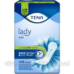 Прокладки урологічні дружин. TENA Lady Slim Extra Plus ( Тена Леді Слім Екстра Плюс )16 5 крапель