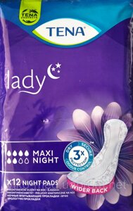 Прокладки урологічні жіночі Тена Леди Максі Найт № 12, 6 крапель, TENA Lady Maxi Night