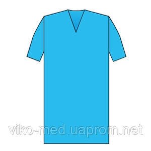 Сорочка (рубашка) медична хірургічна з коротким рукавом (розмір 50-52 (L, СМС-30 г/м2), нестерильна Неман