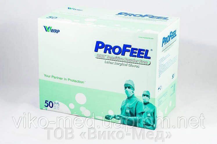 Рукавички хірургічні стерильні, неопудрені PROFEEL DH POLYISOPRENE SENSITIVEPROFEEL DH POLYISOPRENE SENSITIVE р. 7,5* від компанії ТОВ «Віко-Мед» - фото 1