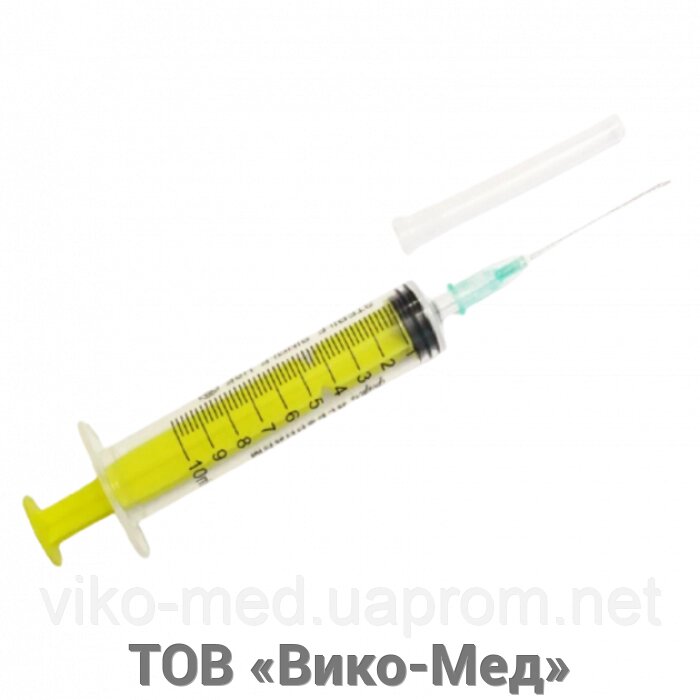 Шприц 10 мл. 3-х компонентний ALEXPHARM, луєр-сліп, з голкою 0,8 х 40 мм.* від компанії ТОВ «Віко-Мед» - фото 1