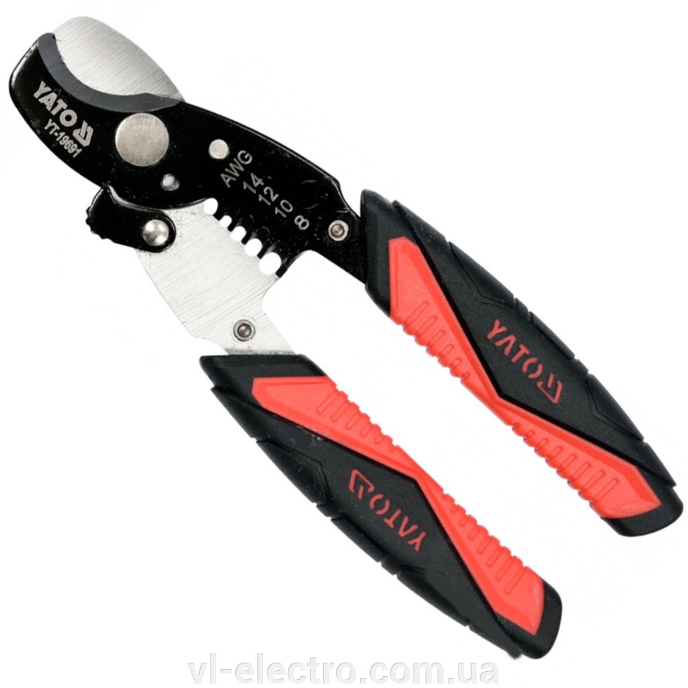 Ножиці для різання проводів з функцією зачистки 170мм  YATO від компанії VL-Electro - фото 1