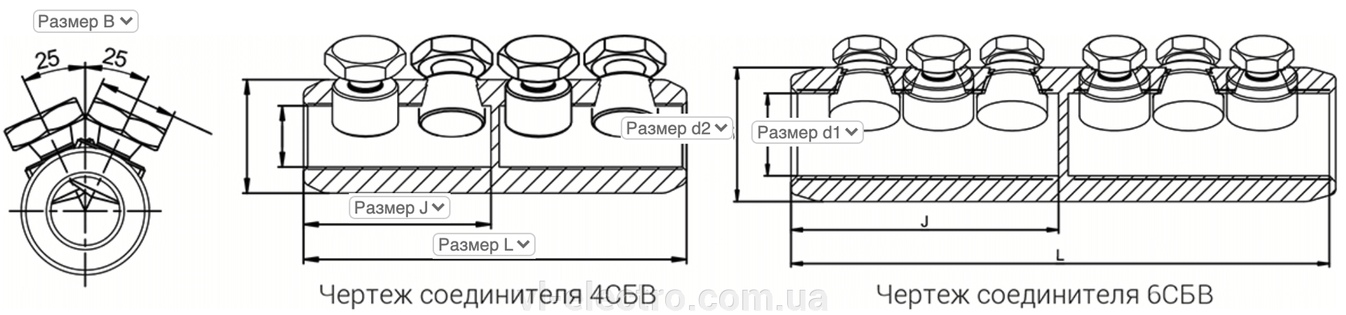 соединитель болтовой 6СБВ ЗЭТАРУС