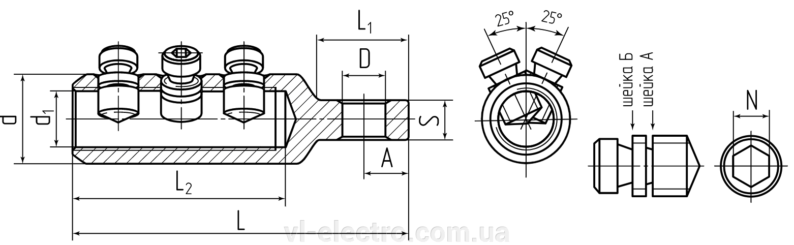 Наконечник болтовой 3НБЕ-35 (КВТ)