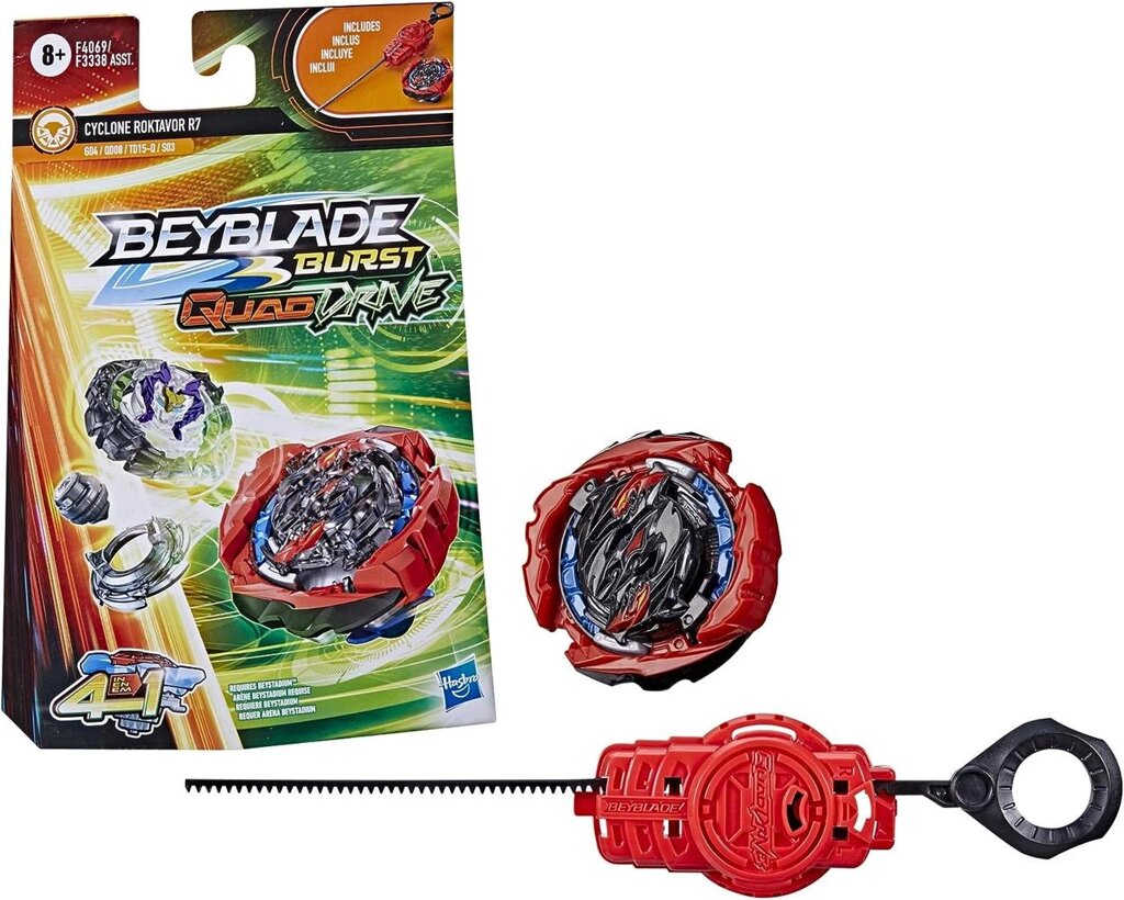 Бейблейд Кваддрайв Циклон Роктавор Р7 BEYBLADE Burst QuadDrive Cyclone Roktavor R7 Оригінал Hasbro від компанії DiscoShop - фото 1