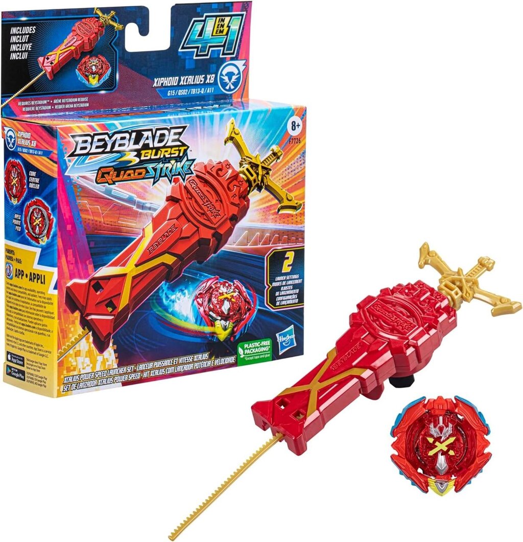 Бейблейд Квадстрайк Екскаліус BEYBLADE Hasbro Burst QuadStrike Xcalius Power Speed Екскалібур Hasbro від компанії DiscoShop - фото 1