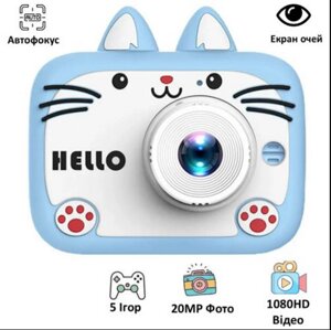 Дитячий фотоапарат X900 Kitty блакитний