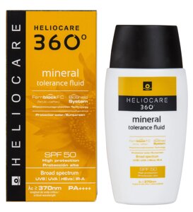 Флюїд мінеральний сонцезахисний для чутливої шкіри Cantabria Heliocare 360 Mineral Tolerance Fluid SPF50