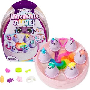 Ігровий набір Хетчималс Елайв Райдужнийничийнич Hatchimals Alive Rainbow Hatchery 6070168 Оригінал