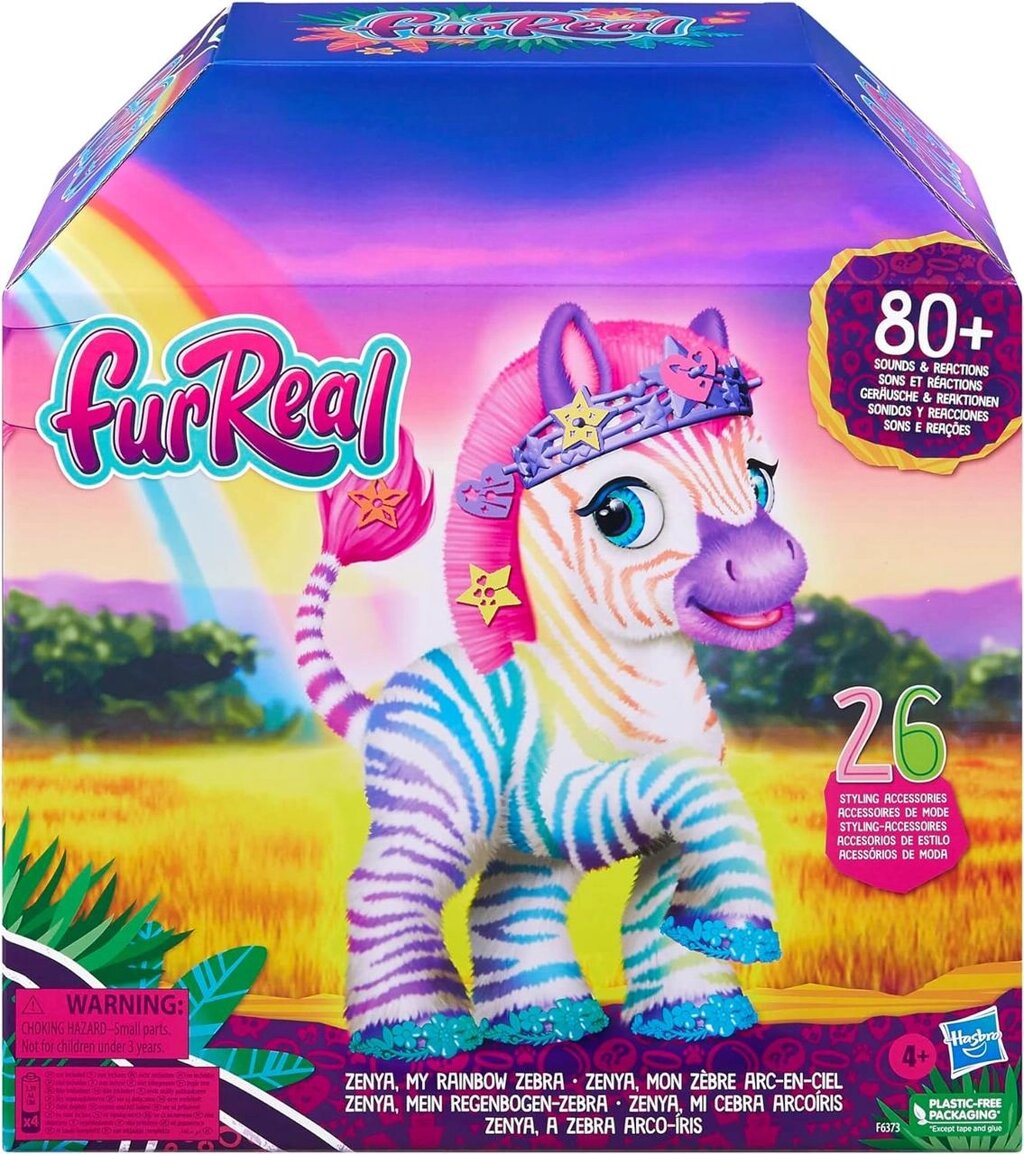 Інтерактивна іграшка Фуріал Райдужна Зебра Зеня FurReal My Rainbow Zebra Zenya Electronic Pet F6373 від компанії DiscoShop - фото 1