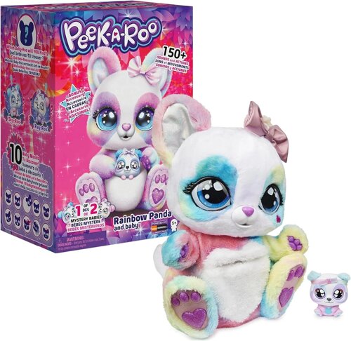 Інтерактивна весела панда Пікара Interactive Rainbow Panda-Roo Plush Toy Peek-a-roo 6063099 Оригінал зі США