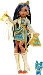 Лялька Монстер Хай Клео де Ніл Monster High Cleo De Nile Doll з аксесуарами та собакою HHK54 Оригінал