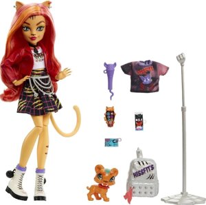 Лялька Монстер Хай Торалей Страйп з аксесуарами та шаблезубим тигром Monster High Toralei Stripe HHK57 Оригінал