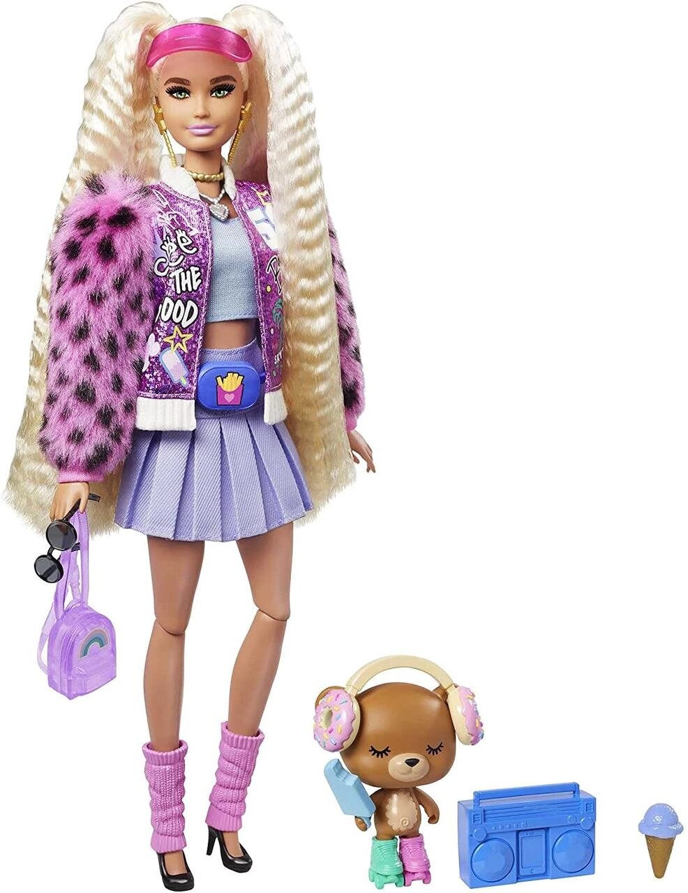 Лялька Барбі Модниця Екстра 8 Блондинка з хвостиками Barbie Extra Оригінал від компанії DiscoShop - фото 1