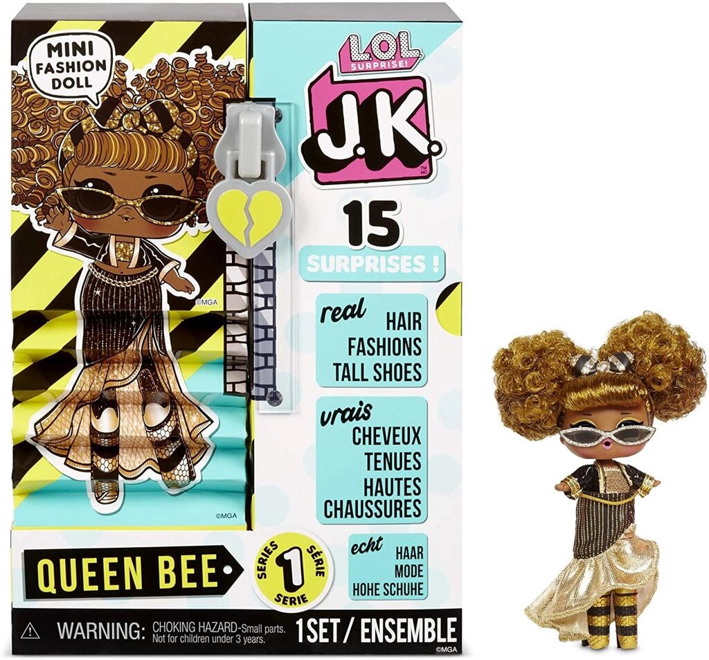 Лялька LОЛ Сюрприз Королева Бджілка L. O.L. Surprise! JK Queen Bee Mini Fashion Модниця Оригінал від компанії DiscoShop - фото 1