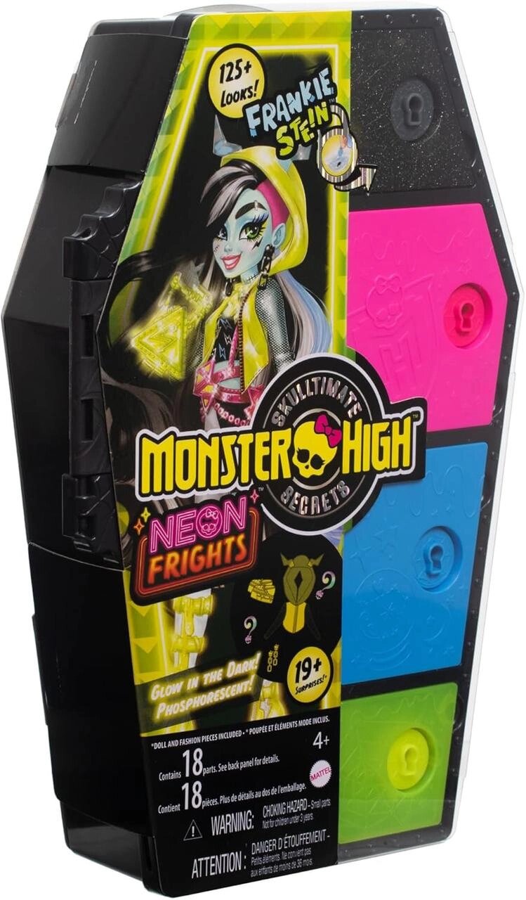 Лялька Монстер Хай Френкі Штейн Monster High Skulltimate Secrets Neon Frights Frankie Stein HNF79 Оригінал від компанії DiscoShop - фото 1