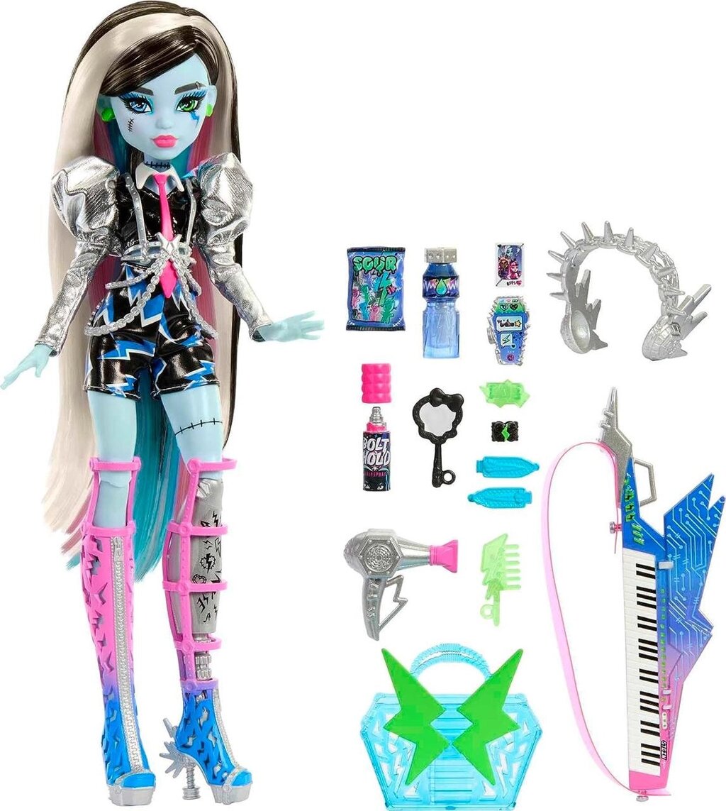 Лялька Монстер Хай Френкі Штейн Рок зірка Monster High Amped Up Frankie Stein Rockstar HNF84 Mattel Оригінал від компанії DiscoShop - фото 1