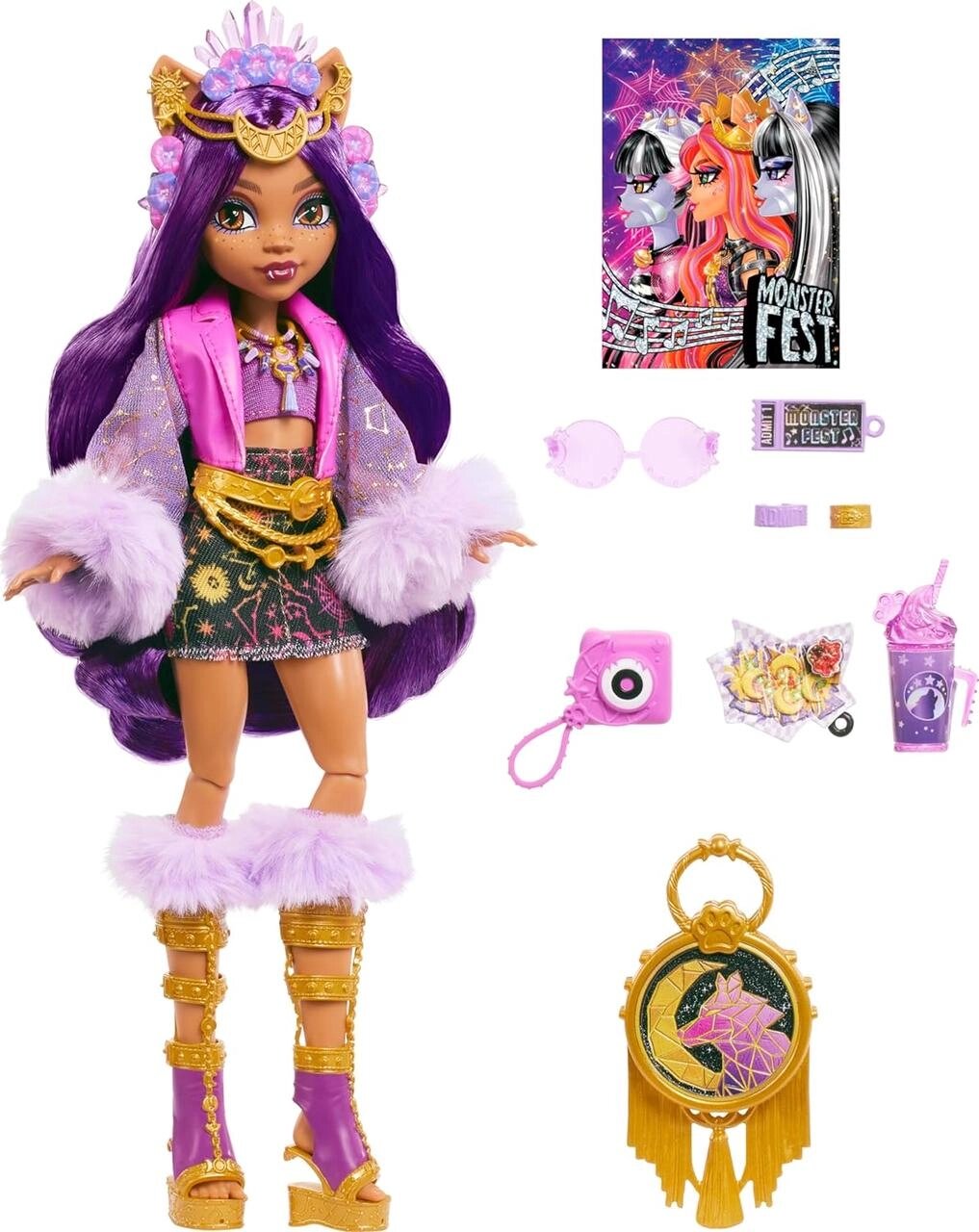 Лялька Монстер Хай Клодін вульф Фестіваль монстрів Monster High Monster Fest Clawdeen Wolf з аксесуарами HXH80 від компанії DiscoShop - фото 1