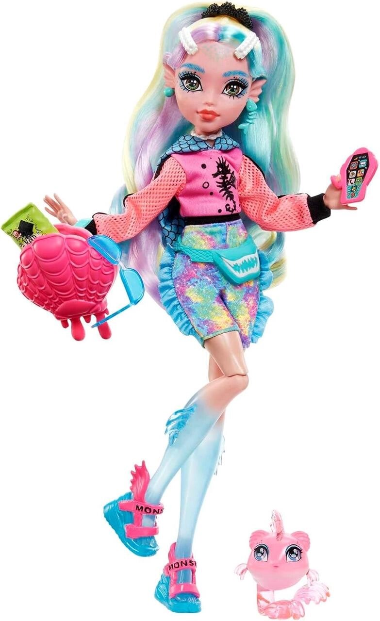 Лялька Монстер Хай Лагуна Блю Monster High Lagoona Blue Doll з аксесуарами та пір'ям HHK55 Оригінал від компанії DiscoShop - фото 1