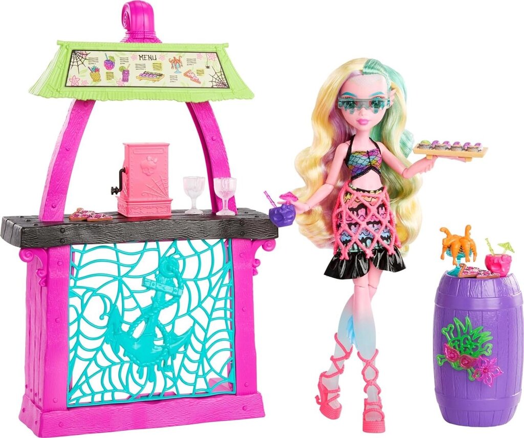 Лялька Монстер Хай Лагуна Блю перекусна на острові Monster High Lagoona Blue Scare-adise Island Snack HRP70 від компанії DiscoShop - фото 1