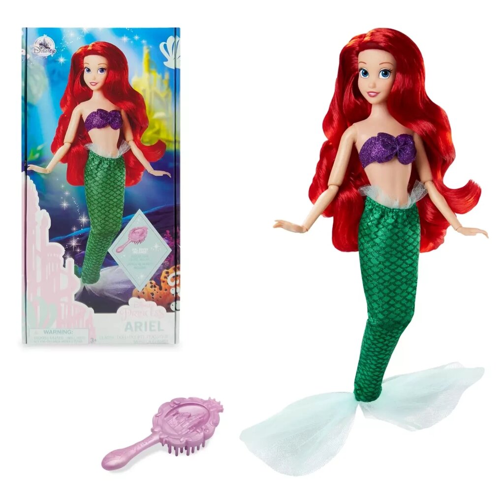 Лялька русалонька Аріель Класична з гребінцем Дісней Ariel Classic Оригінал від компанії DiscoShop - фото 1