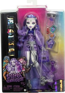 Лялька Монстер Хай Спектра Вондергейст з аксесуарами Monster High Spectra Vondergeist Оригінал HXH77