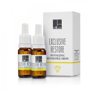 Краплі Ресвератрол для відновлення шкіри Dr. Kadir Exclusive restore revitalizing resveratrol drops 2*10 мл