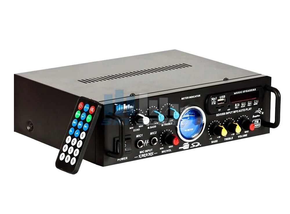 SM-088A (2 * 50Вт) SKY SOUND, Трансляційний підсилювач, Bluetooth від компанії DiscoShop - фото 1