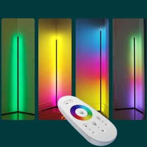 Світлодіодний підлоговий кутовий світильник RGB 1,0 м з сенсорним пультом ДУ